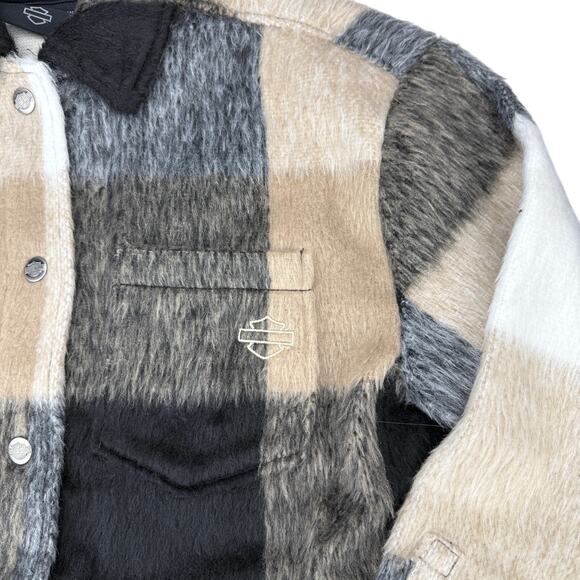 HARLEY DAVIDSON Women's H-D Plaid Shirt Jacket Sz Small - Picture 4 of 8